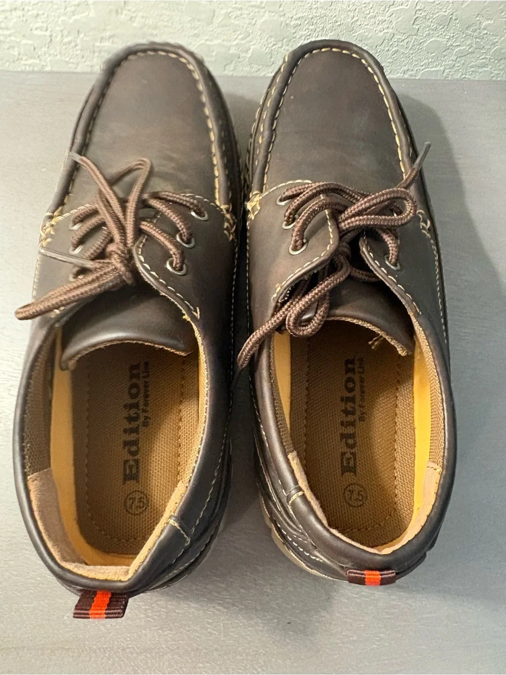 Men's Brown Casual Lace-Up Boat Shoes size 7.5